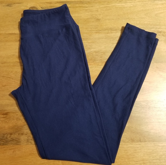 Lularoe Os Solid Navy Blue Leggings One 